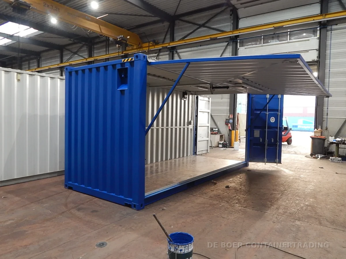 20ft HC Werkstatt — Klappbare Seitenwand